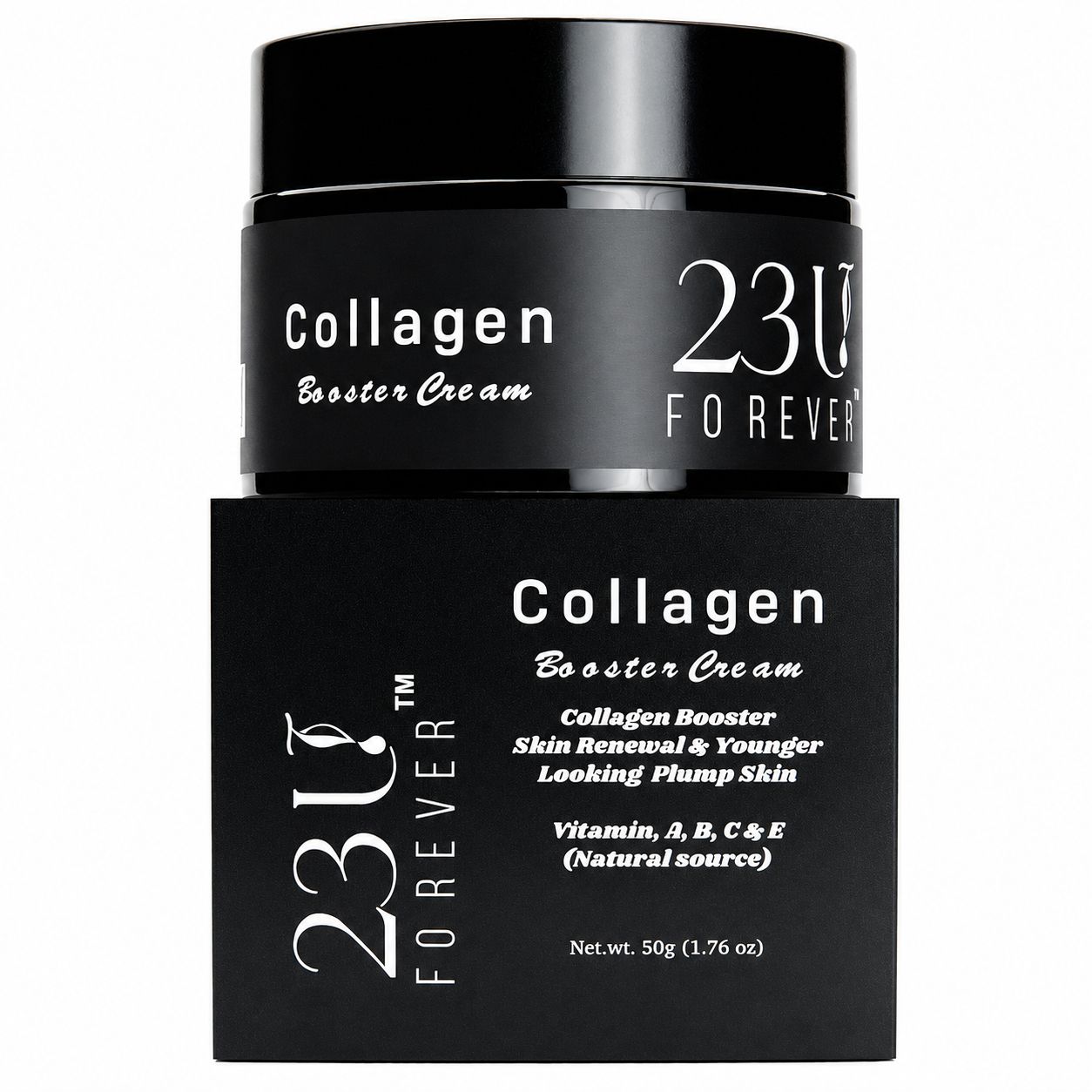 23U  FOREVER Collagen Booster Face Cream | Enriched with Vitamins A, B, C & E of Natural Origin | Hydration & Skin Firming Moisturizer for Plump, Youthful-Looking Skin | Lightweight Daily Cream | For Sensitive & All Skin Types | 50 g