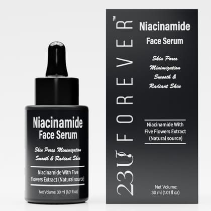 23U FOREVER Niacinamide Face Serum | Oil Control & Pore Minimizing | Smooth & Refined Skin Texture | With Turmeric, Ginseng & Five Flower Extract | Lightweight, Non-Greasy & Fast Absorbing | For Sensitive & All Skin Types | 30 ml