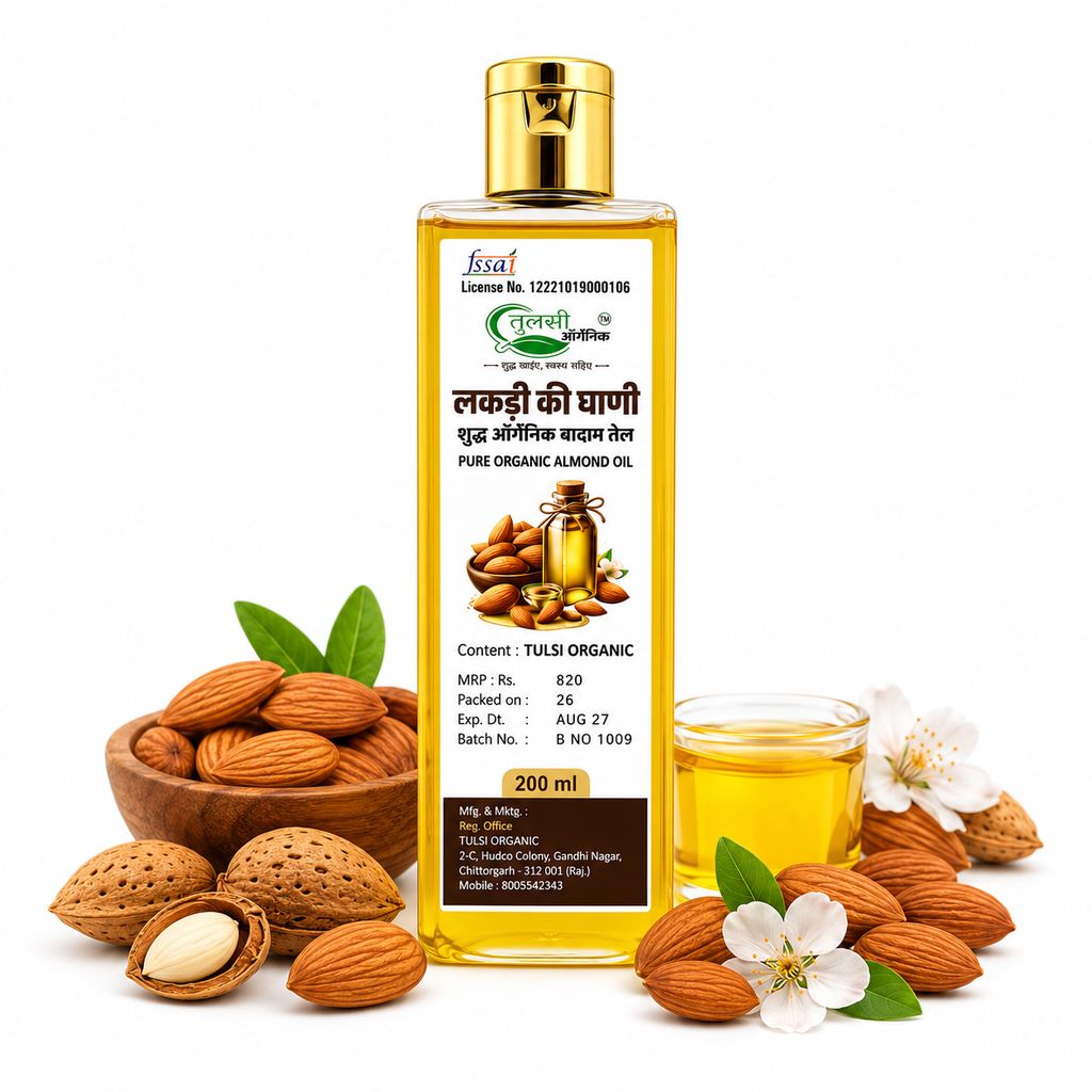 Tulsi Organic Cold Pressed Almond Oil 200ml