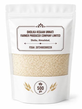 Dholka Kisaan Unnati Farmer Producer Co Ltd Rice - 500gm