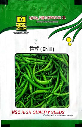 NSC CHILLI Variety-KASHI ANMOL-Truthful Labelled(TL)Seed 50gm(2 packets of 25gm each)