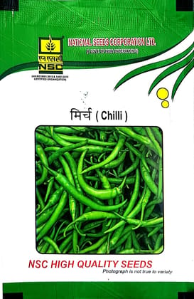 NSC Chilli Hybrid Arka Meghna variety, Truthful Labelled Seed 5 gm
