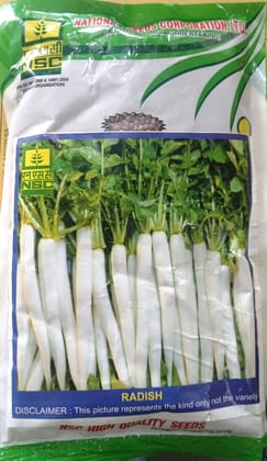 NSC Radish variety- Japanese White truthful labelled (TL) seed 500 gm