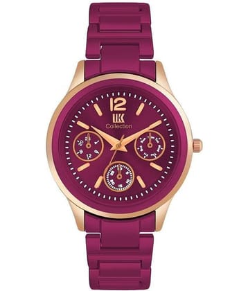 IIK COLLECTION - Magenta Stainless Steel Analog Womens Watch