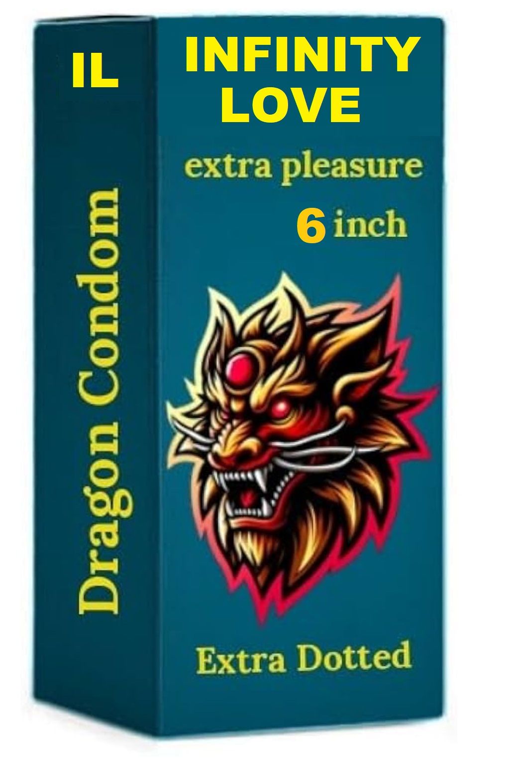 INFINITY LOVE 6 Inch, Dragon jumbo Premium Cond-om, Silicon,  Extra Pleasure for Men, Count, soft material