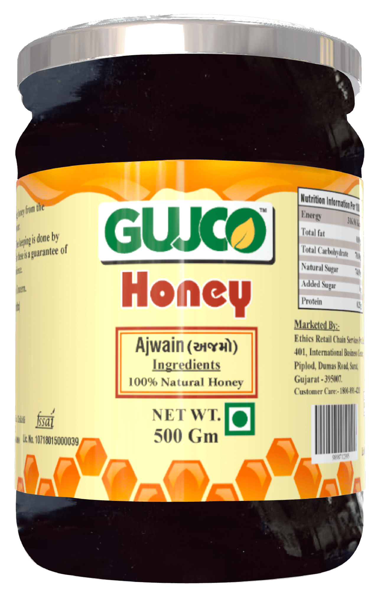 GUJCO Ajwain Natural Pure Honey 500g