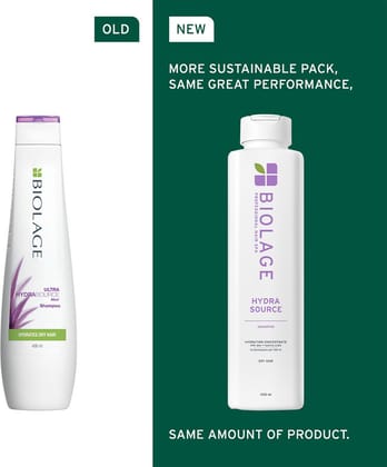 BIOLAGE Professional Hydrasource Shampoo with Aloe, Deeply Moisturizes&Hydrates Dry Hair (400 ml)
