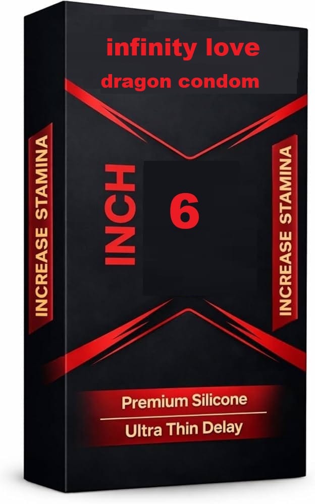 INFINITY LOVE 6 inch Dragon Condom For Men for regular use | Ultra Soft | Long Lasted | Extra Pleasure | Extra size