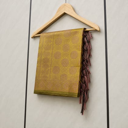 Banarasi Brocade Circular Motifs Stole ( Size: 254cm X 90cm (Approx) 