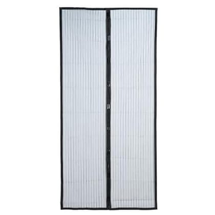 Mosquito Net for Door 100x210 cm | Magnetic Fly Mesh Curtain | Fiberglass Polyester Insect Screen | Auto Closing Hands-Free Mosquito Net with Self Adhesive Hook Tape – Black