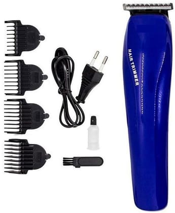 HAIR TRIMMER FOR MEN, TRIMMER HTC-AT-528 RUN TIME 45 MINS.0 MM SAVER SCISSOR Trimmer 45 min Runtime 4 Length Settings (Blue)