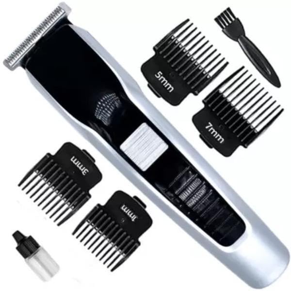 AT-538 Professional Trimmer Men Electric Cordless Hair Clipper Multi-Grooming Kit T-Blade Rechargeable Trimmers with 120 Mins Runtime for Hair, Beard, & Moustache with 4 Guide Combs