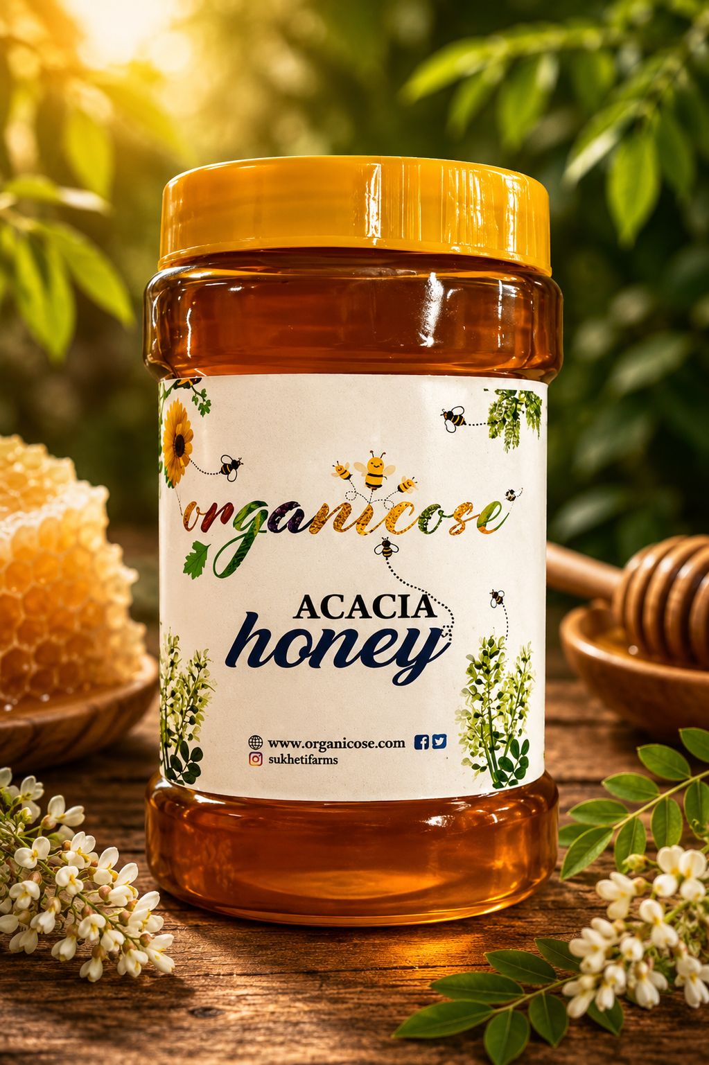 Organicose Acacia Honey, 250 gm