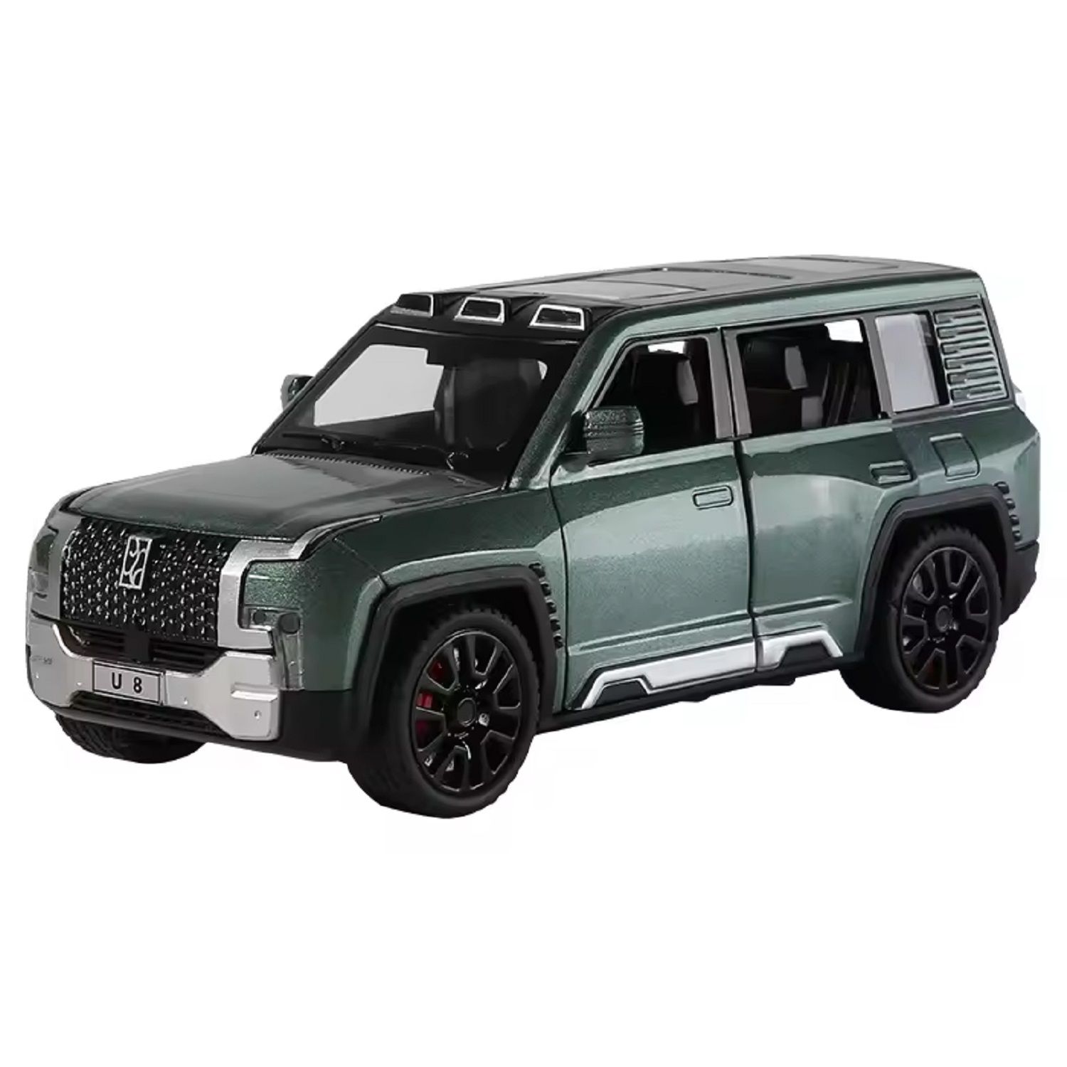 KTRS Enterprise 1:32 BYD Scale Die-Cast Style SUV Toy Car for Kids, Pull Back Toy Vehicle with Opening Doors, Bonnet & Rear Trunk, LED Light & Sound Effects, Realistic Interior, Friction Powered Car