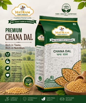 Chana Dal, Split Bengal Gram, Bengal Gram Dal, Boot Dal, Kadale Bele 500gm
