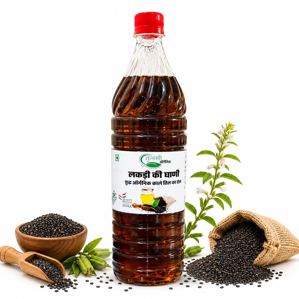 Tulsi Organic Cold Pressed Black Sesame Oil-1 Litre