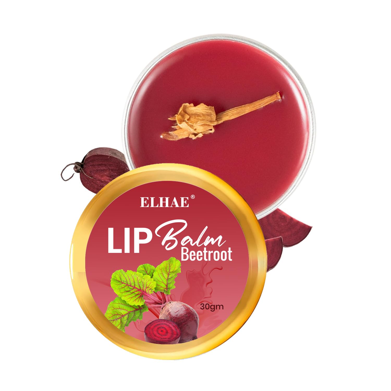 ELHAE Moisturizing Lip Balm with Organic Oils Made With Desi Ghee| Glossy Sheen | Rich, Buttery Texture for Ultimate Hydration & Protection | All-Natural Ingredients - 30g