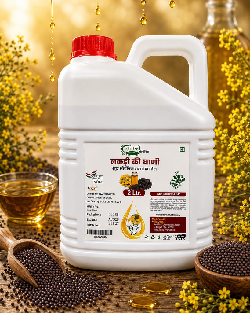 Tulsi Organic Cold Pressed Black Mustard Oil (2 Litre)