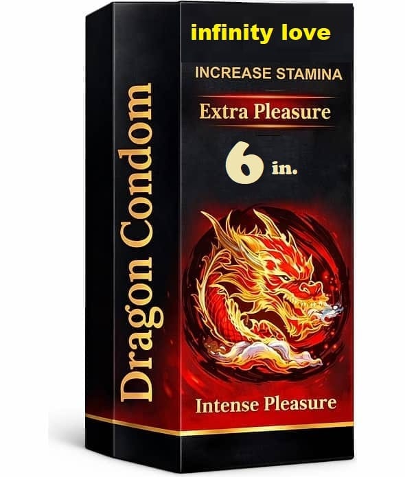 INFINITY LOVE Condom dragon 6 inch big size silicone washable mats Condom for men 