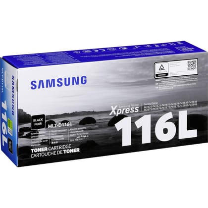 Samsung Mlt-d116l Black High-capacity Original Toner Cartridge (su828a)