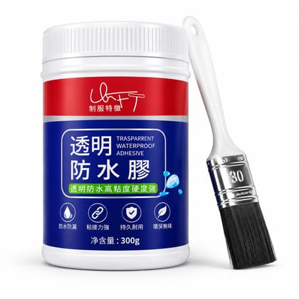Transparent Waterproof Sealant Glue with Brush, 300g