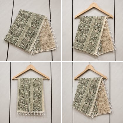 Madhubani Design Bhagalpur Stole (Size: 92 X 36 Inches )