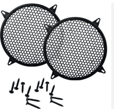 Round Subwoofer Speaker Cover.4 inch 6 inch.8. inch Inch Speaker Cover Black Metal Mesh Grille Speaker Grill Cover Mesh Decorative Circle Audio Accessories with Mounting Screws (Pack Of 6 )