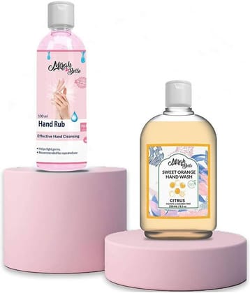 Mirah Belle Hand Rub Sanitizer 100ml & Sweet Orange Hand Wash 250ml Handwash 350 mL Pack of 1