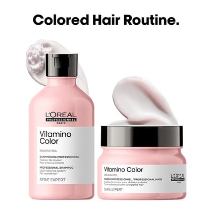 Loreal Professionnel Vitamino Color Shampoo & Hair Mask, Serie Expert