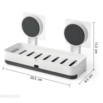 Premium Self-Adhesive Wall Mounted Double Soap Holder - Bundle of 2