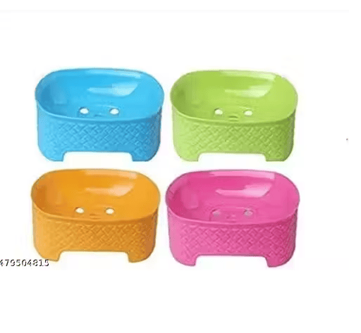 CONQUER Plastic Soap Dish Set of 4 - Bundle of 2