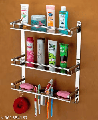 Premium Stainless Steel Bathroom Accessories Set with Tumbler & Hooks