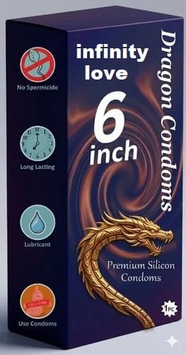 INFINITY LOVE Dragon big Size Condom 6 Inch | Perfect Fit for Men | Safe & Comfortable