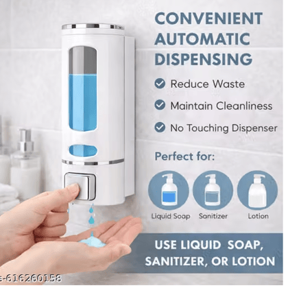 ABS Wall Mounted Premium 400 ML Liquid Soap Dispenser - Bundle of 2
