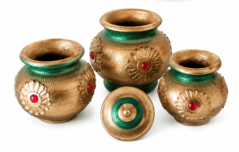 ✨ Traditional Handmade Kubera Pot – Elegant Terracotta Home Décor