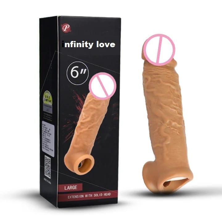 INFINITY LOVE 6 inch Soft Silicon Men Reusable Dragon Condom With Extra Length And Girth Extension Penis Sleeve For Men