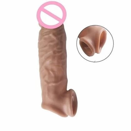 INFINITY LOVE King Size 6 Inch DOUBLE HOLE Penis Extender Dragons Reusable Washable Silicone Condom