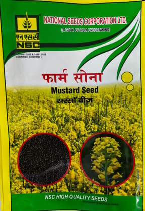 NSC Mustard Kala Sona/Farm Sona (RH-761),  1Kg Truthfully labelled seed pouch
