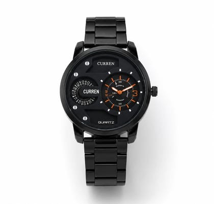 Men's Elegant Black Metal Wrist Watch Men's Elegant Black Metal Wrist Watch