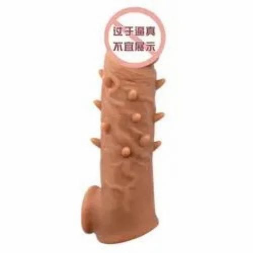 INFINITY LOVE 6 Inch Instant Size Increase Dragon Spiky Extender Condom Indian Skin Color Best Silicon Material Double Hole For Men