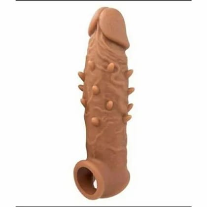 INFINITY LOVE 6 Inch Instant Size Increase Dragon Spikey Extender Condom Indian skin Color Best Silicon Material