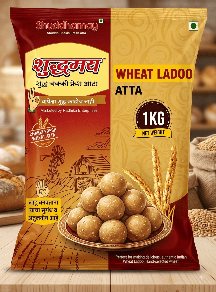 Shuddhamay Wheat Ladoo Atta|1kg| Ladoo Atta|Coarse Atta|Delicious Ladoo Atta