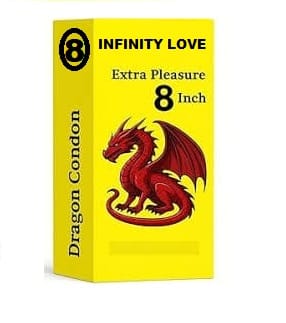 INFINITY LOVE Condom dragon 8 inch big size silicone washable mats Condom for men 