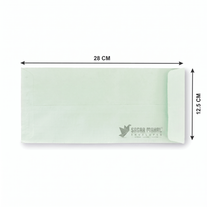 Sagar Mahal 11 x 5 Inch Green Cloth Lined Envelope | 100 GSM Tear-Resistant Secure Mailing Cover | Office, Legal & Courier Use (Pack of 200)