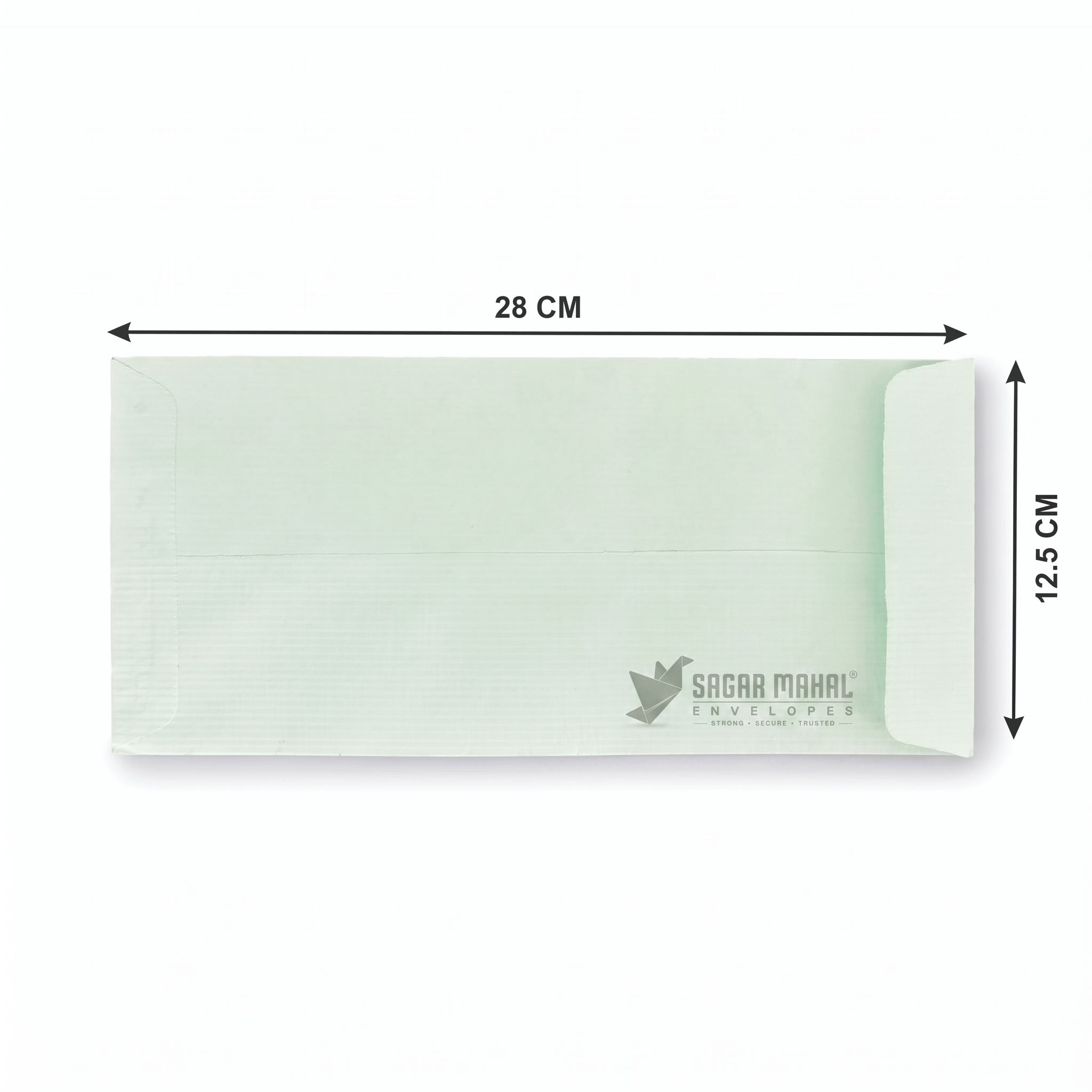 Sagar Mahal 11 x 5 Inch Green Cloth Lined Envelope | 100 GSM Tear-Resistant Secure Mailing Cover | Office, Legal & Courier Use (Pack of 200)