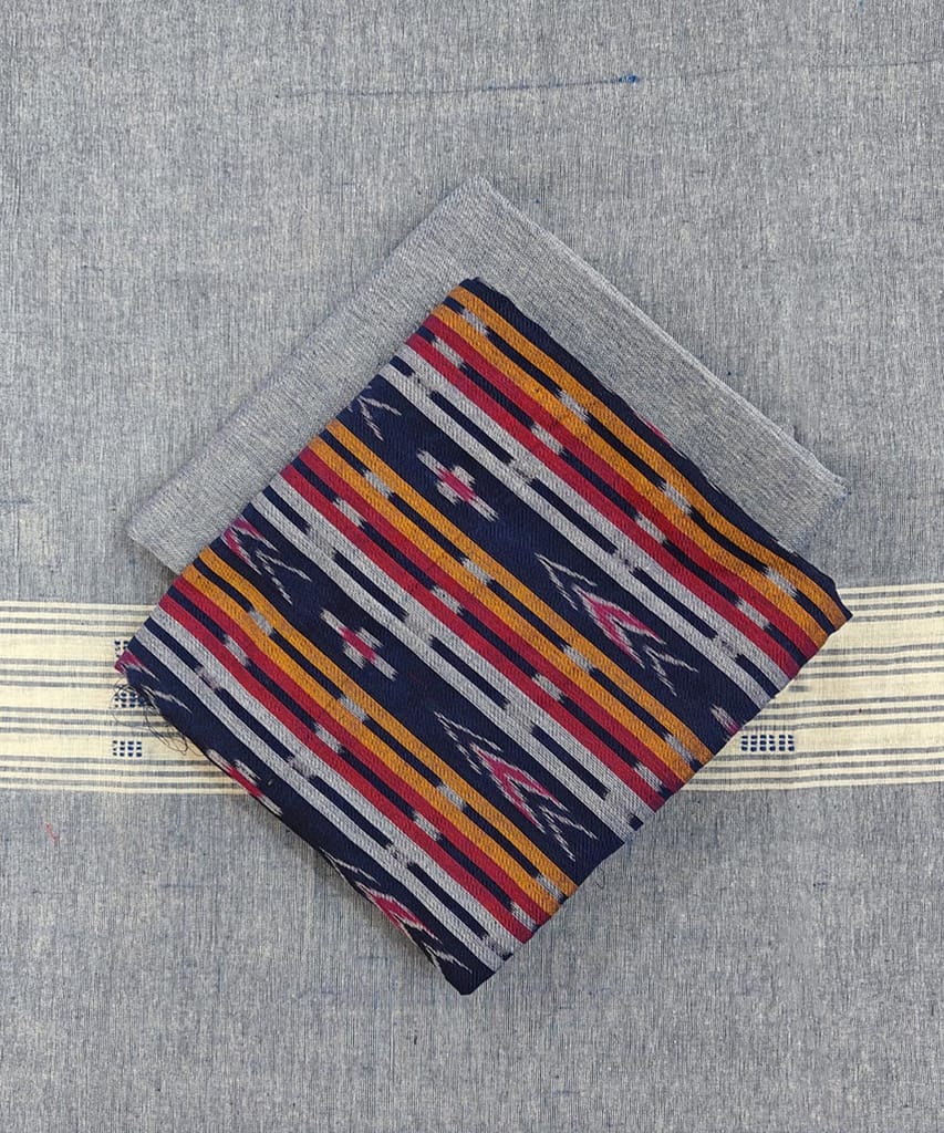 Blue Sambalpuri Handwoven Ikat Suit Set SFCSUT2491