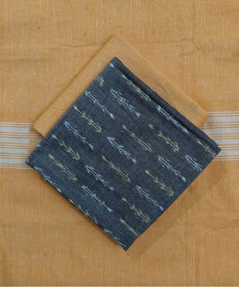 Gray Sambalpuri Handwoven Ikat Suit Set SFCSUT2493