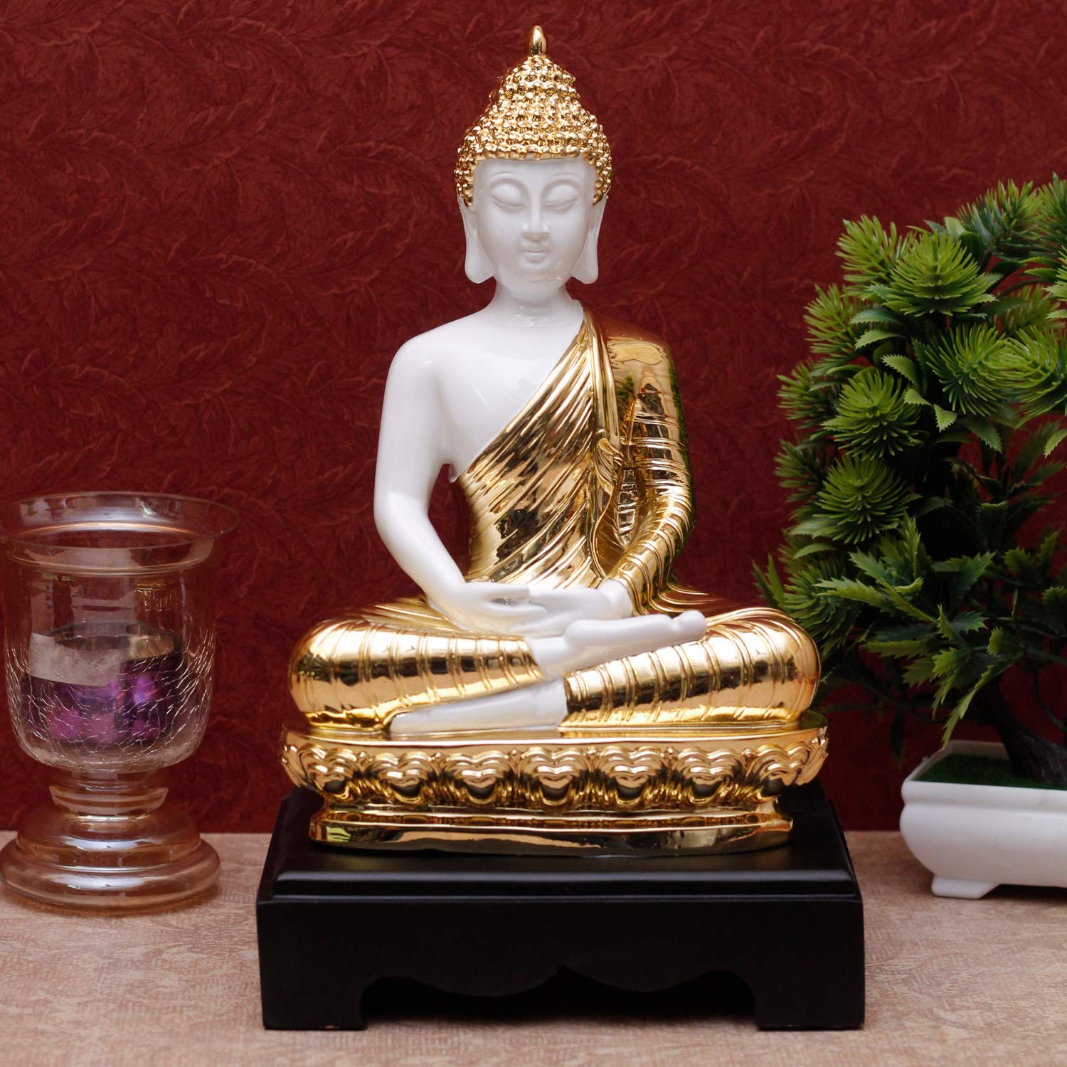 Craftlayout Meditating Sitting Buddha Idol 12 Inch