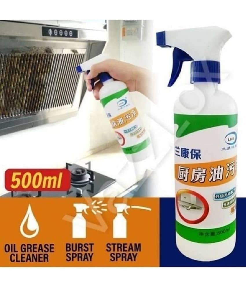 DHSMART Kitchen Cleaner Spray Oil Stain Remover Spray GreaseDishwash Liquid Stove &Chimney Cleaner Spray 450 mL