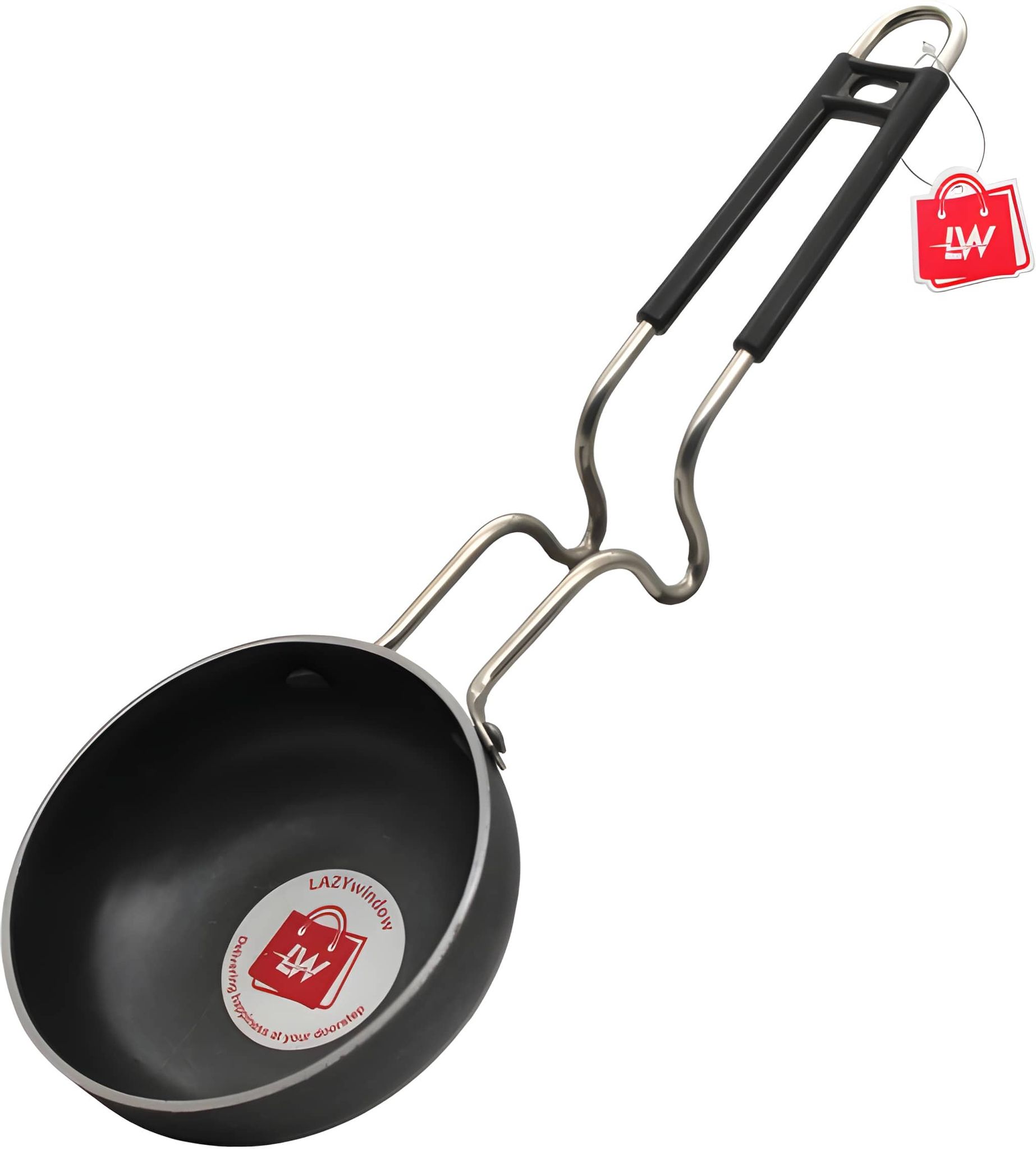 Heavy Duty Tadka Pan | Stainless Steel Tadka Pan with Long Handle | Mini Tempering Pan for Ghee, Oil, Spices & Seasoning | Small Kitchen Frying Pan for Indian Cooking (Original)